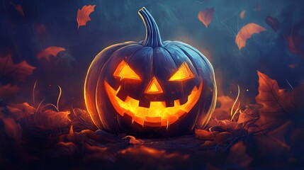 Halloween logo on black background