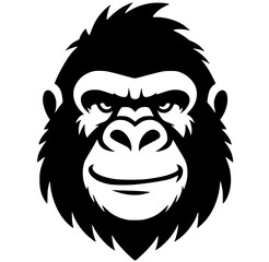 Cute gorilla expression silhouette © Breck