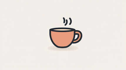 Minimalist Coffee Cup Icon