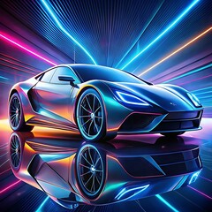 Technology Futuristic Fast Car. Car walpaper, Photo. Ai Generate