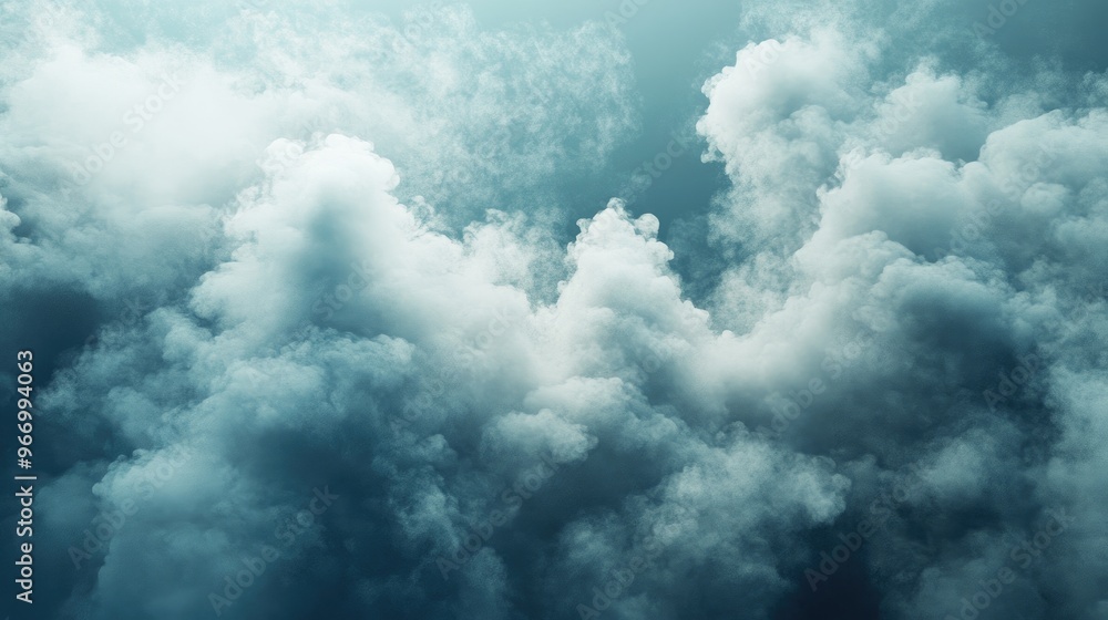 Leinwandbilder minimalist background featuring smoke and clouds created through 3d illustration and rendering