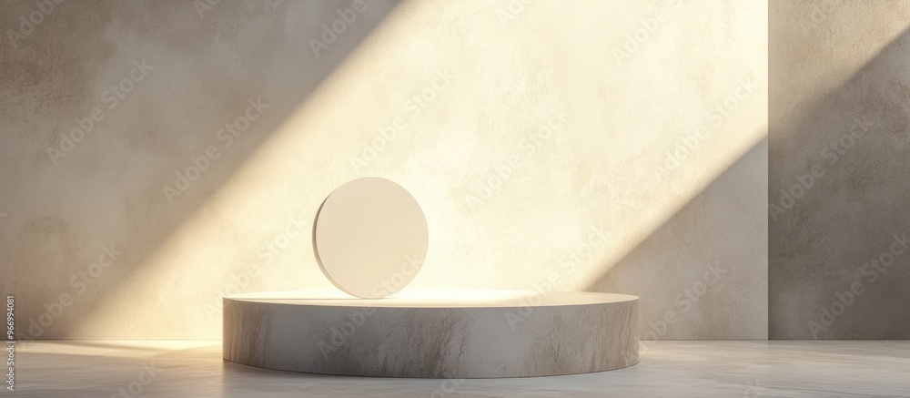 Aufkleber minimal scene template showcasing product 3d render