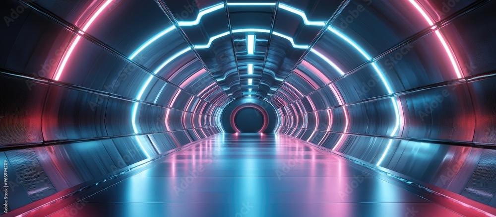 Aufkleber futuristic 3d rendering and illustration background