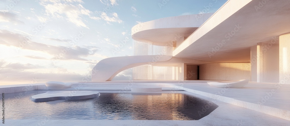 Poster Minimalist Surreal 3D Architectural Rendering
