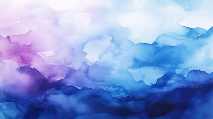 A serene watercolor background featuring soft blends of blue and purple hues, perfect for artistic or design projects.