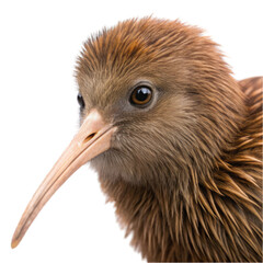 Fototapeta premium Kiwi Bird portrait isolated on transparent background
