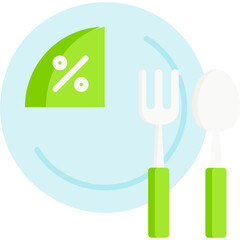 Portion Control Icon Illustration