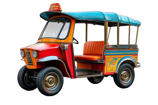 recommend clip art: Tuk Tuk car taxi transportation, Tricycle motorcycle in Thailand isolated on transparent background