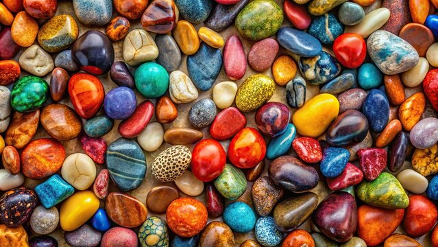 textured background, colorful pebbles, vintage, eclectic, artful appeal