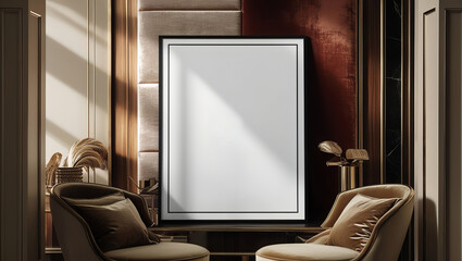 Empty mockup frame aesthetic design