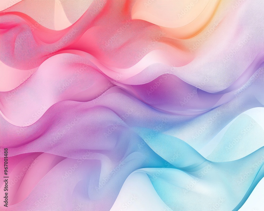 Aufkleber colorful gradient background featuring a pastel abstract design in a mesh style suitable for a3 form