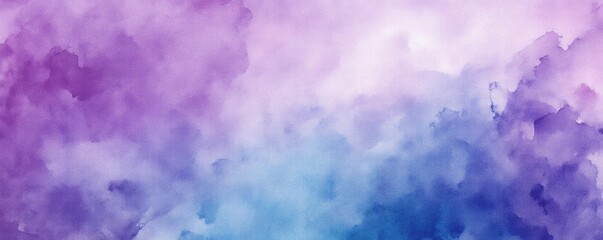 A beautiful watercolor background featuring soft purple and blue hues, perfect for artistic and creative projects.