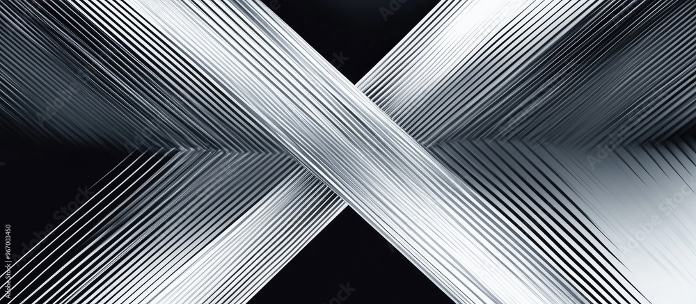 Poster abstract background featuring diagonal cross lines in a geometric x shape with intersecting patterns