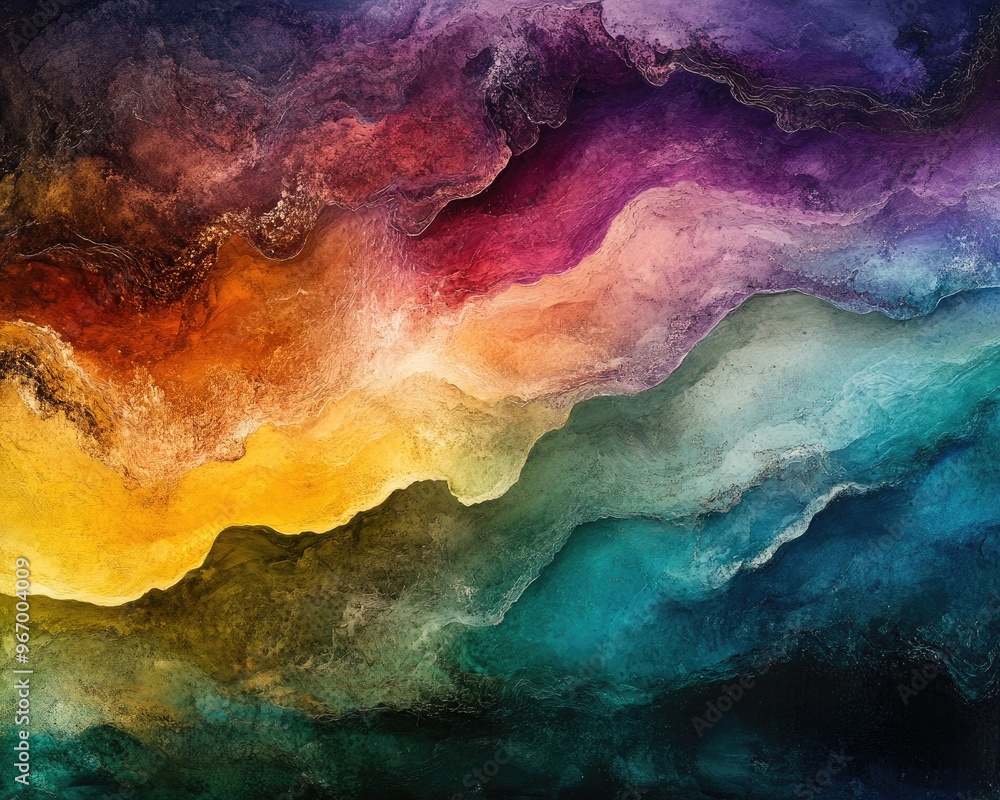 Poster vivid colors beyond existence journey into reality series abstract composition of surreal hues and t