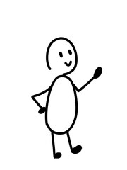 お勧めする人のゆるいイラスト