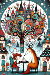  Baraja de Naipes: "Fábulas Fantásticas en Reinos de Imaginación