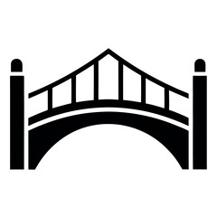 Bridge icon vector art illustration
