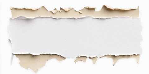 Fototapeta premium Ripped note paper design with a clear background for versatile use.