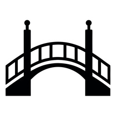 Bridge icon vector art illustration
