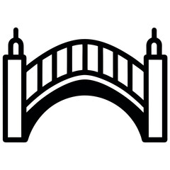 Bridge icon vector art illustration