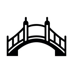 Bridge icon vector art illustration