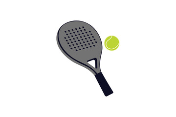Padel logo padel Racket with ball logo design vector
