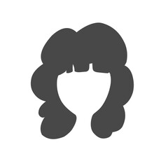 Woman hairstyle wigs vector
