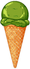 Green Ice Cream Cone Delight