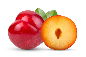 cherry plums isolated on transparent png