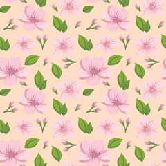 Seamless Pink Floral Pattern