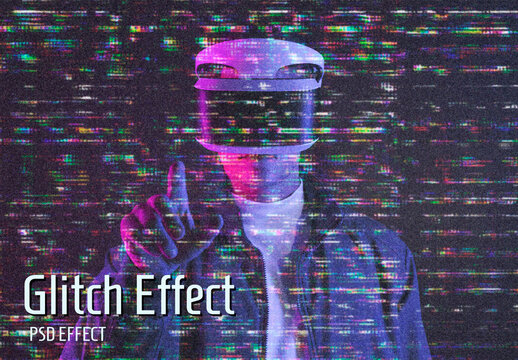 Glitch PSD Photo Effect