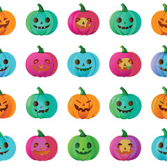 Halloween seamless pattern with pimpkeen. Vector illustration. stock illustration.