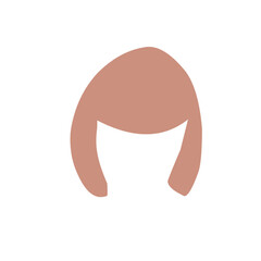 Wig icons set flat vector