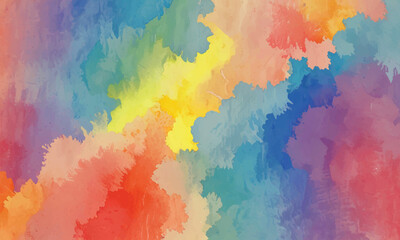A painting of a rainbow colored background with a rainbow colored background