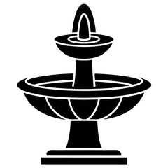 Fountain icon vector art illustration