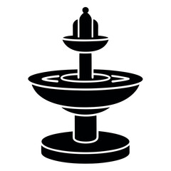 Fountain icon vector art illustration