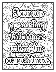 Positive quote coloring page for kids. Motivational Swear word. Inspirational quote coloring page for adults. Motivational quote coloring page. Affirmative quote coloring page. Motivational typography