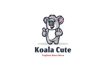 Naklejka premium Koala logo illustration vector Design template