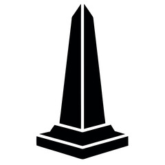 Obelisk icon vector art illustration