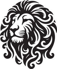Fototapeta premium lion head silhouette vector art