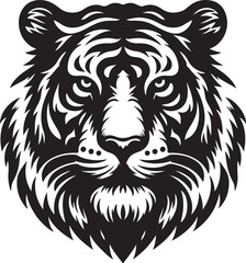 tiger head silhouette vector art © Abir