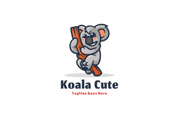 Koala logo illustration vector Design template