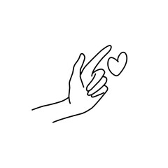 Hand with love icon vector illustration