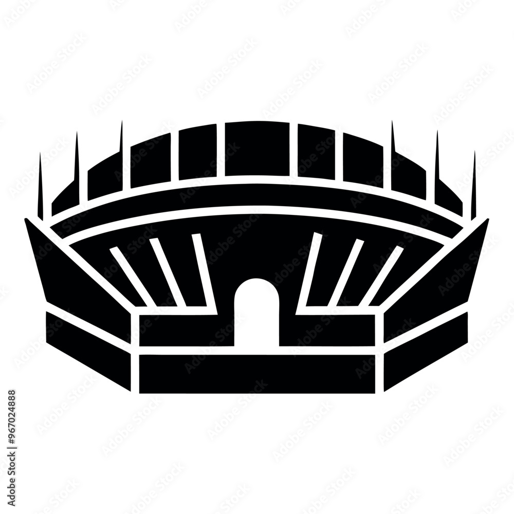 Canvas Prints Stadium icon vector art illustration