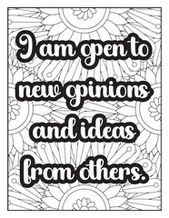 Positive quote coloring page for kids. Motivational Swear word. Inspirational quote coloring page for adults. Motivational quote coloring page. Affirmative quote coloring page. Motivational typography