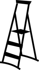 Ladder Icon silhouette Flat Graphic Design Stairs icons, Premium Quality vector template Design Element , isolated on transparent background, used for home construction, mobile app, web site or ui.