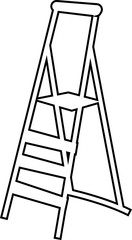 Ladder Icon silhouette Flat Graphic Design Stairs icons, Premium Quality vector template Design Element , isolated on transparent background, used for home construction, mobile app, web site or ui.