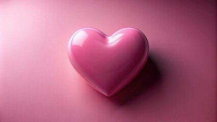 Fototapeta premium Unconditional love symbolized by a complete pink heart