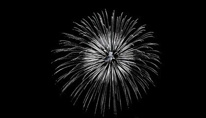 Obraz premium new year Fireworks on black Background