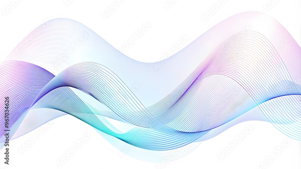 Poster wave flowing liquid line abstract background. black and white design 3d lines in perspective, curve 